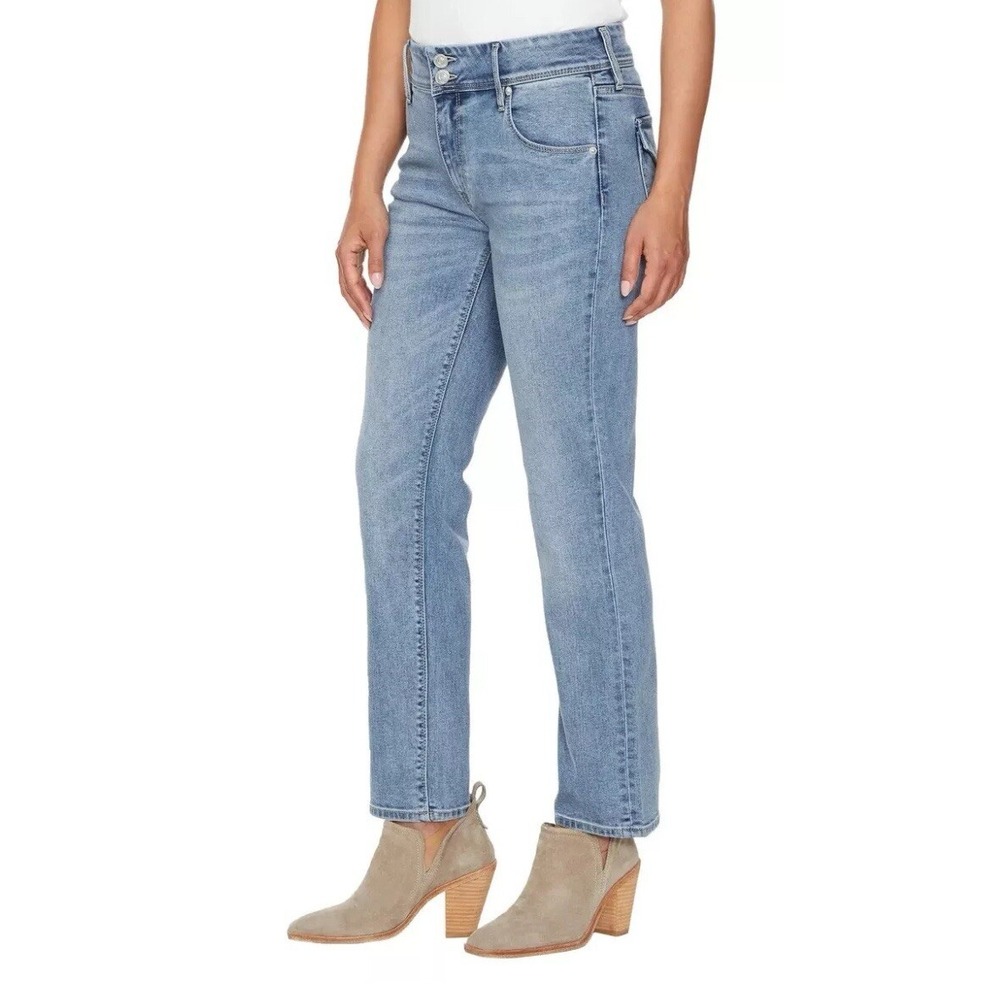 NEW Women's Hudson Midrise Straight Leg Blue Jeans Size 12 with 29" Inseam 289 - Picture 2 of 6